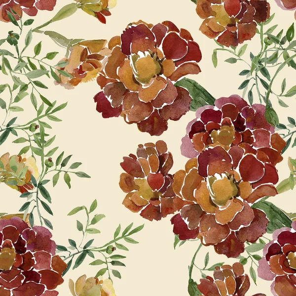 Flower saffron seamless pattern