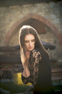 Street şehvetli genç kadın