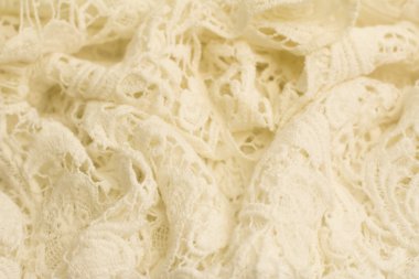 Bej renkli dantel kumaş