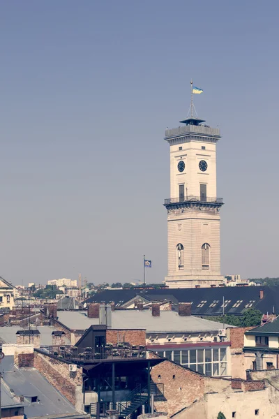 Stadtbild des zentralen Teils von Lwiw — Stockfoto