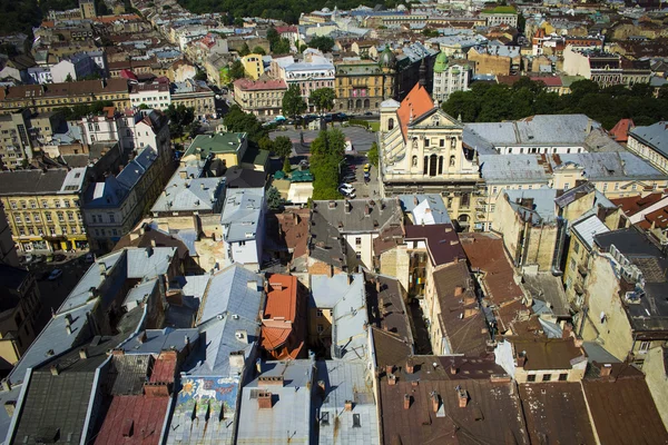 Telhado de Lviv da altura — Fotografia de Stock