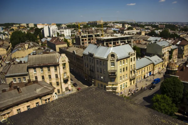 Panorama von lviv von der Kathedrale aus. Hintergrund — Stockfoto