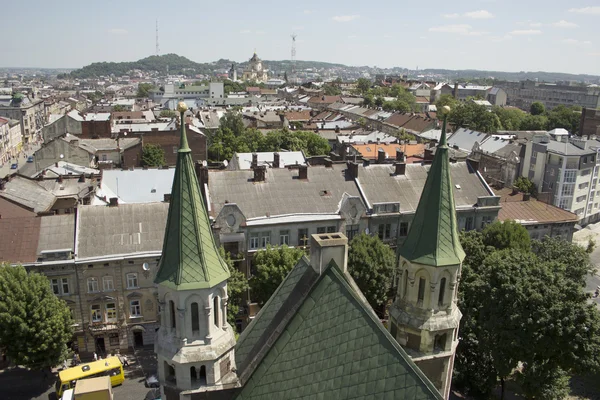 Panorama de Lviv da Catedral de Santa Isabel — Fotografia de Stock
