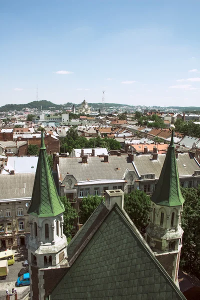Panorama de Lviv do telhado — Fotografia de Stock
