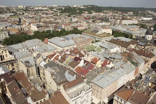 Cityscape of Lviv from the height Royalty Free Stock Images