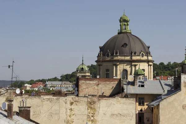 Kopuła Dominikanów Katedry na Ukrainie Lviv.Western — Zdjęcie stockowe