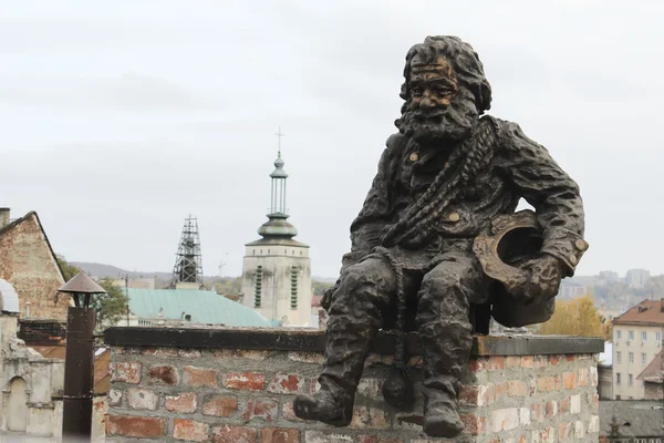 Lviv, Ukrayna - 20 Ekim 2013: Heykel bir baca temizleyicisi — Stok fotoğraf