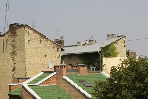 Dachy domów prywatnych we Lwowie — Zdjęcie stockowe
