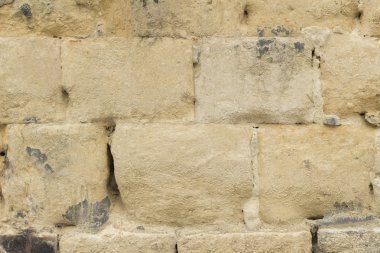 Büyük sarı tuğla duvar