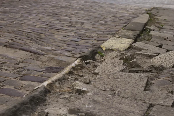 Broken paving slabs of cement — Stock Photo, Image