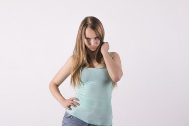 rahatsız genç kadın