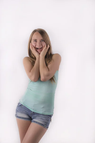 Surprised young woman — Stock Photo, Image