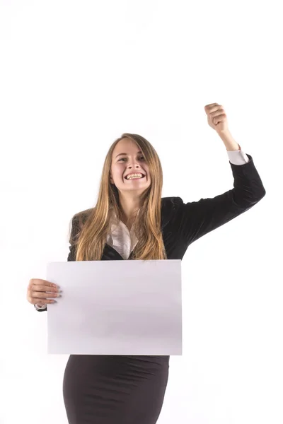 Mulher de negócios alegre — Fotografia de Stock