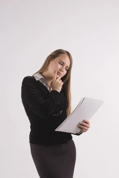 Focused business woman