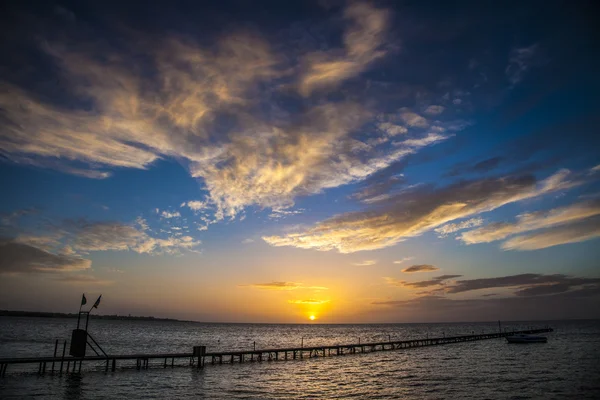 Por do sol na Sicília — Fotografia de Stock