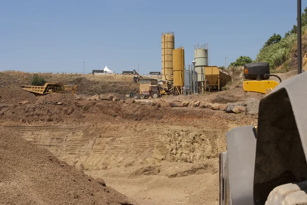 Buldozer v akci — Stock fotografie