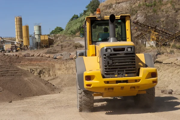 Buldozer v akci — Stock fotografie