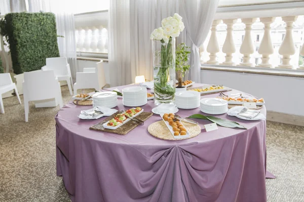 Catering table set — Stock Photo, Image