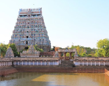 massive ancient temple complex chidambaram tamil nadu india clipart