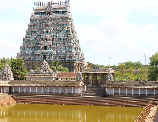 Büyük antik tapınak karmaşık chidambaram tamil nadu Hindistan — Stok fotoğraf