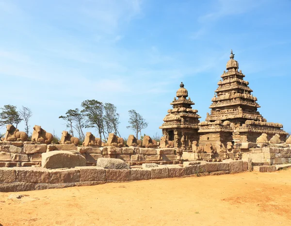 Templo de la playa de Thirukadalmallai mamallapurna tamil nadu india —  Fotos de Stock