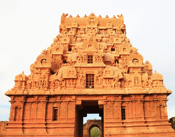 Świątynia Brihadeshwara i podstawy, tańdźawurskie Thanjavur tamil nadu i — Zdjęcie stockowe