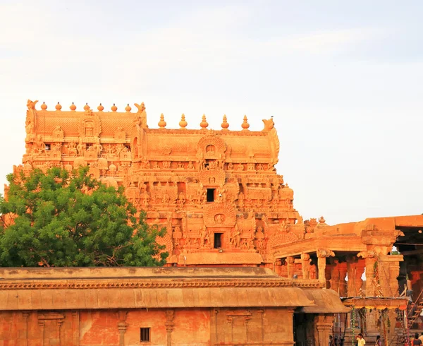 Brihadeshwara Tapınağı ve zemin, tanjore Thanjavur tamil nadu ben — Stok fotoğraf