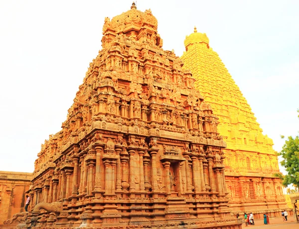 Brihadeshwara templom és a kert, tanjore thanjavuri tamil nadu én — Stock Fotó