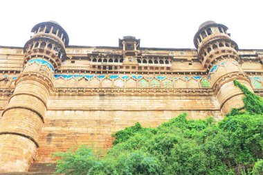 The stunning 8th-century Gwalior fort Madhya Pradesh  India clipart
