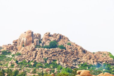 Nefes kesici ve büyük Hampi Unesco Dünya Mirası Site Karnatak