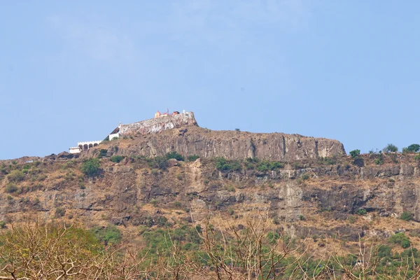 Fort en towers op Pavagadh Archeologische Park wereld erfgoed Site Panchmahal district Gujarat india — Stockfoto