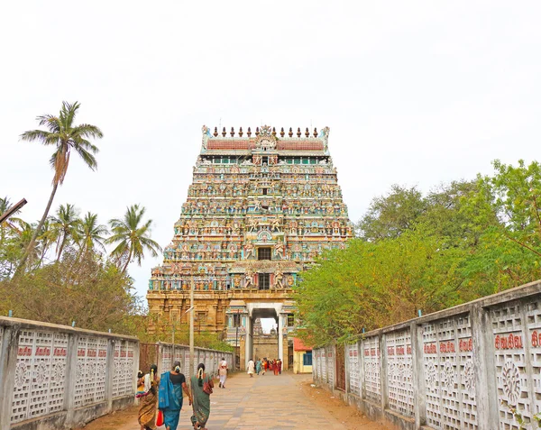 Massive antike Tempelanlage chidabaram tamil nadu indien — Stockfoto