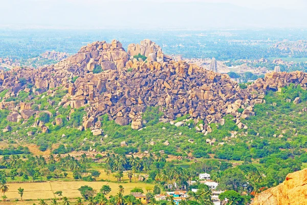 Nefes kesici ve büyük Hampi Unesco Dünya Mirası Site Karnatak