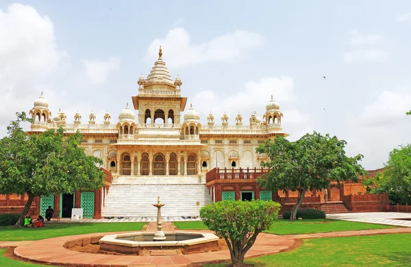 Glühender Marmor Denkmal von Jaswant Thada Jodhpur Rajasthan Indien — Stockfoto
