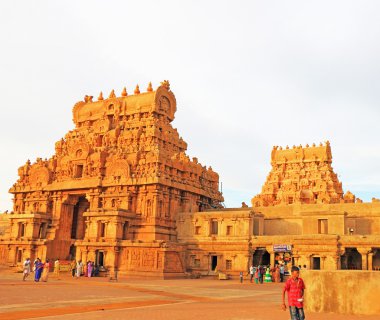 Brihadeshwara Tapınağı ve zemin, tanjore Thanjavur tamil nadu ben