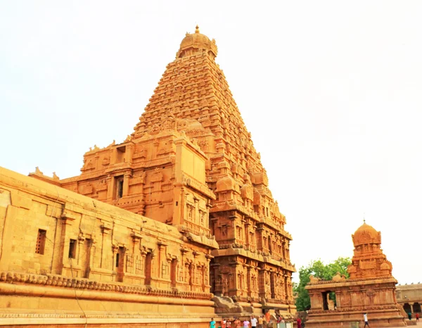 Świątynia Brihadeshwara i podstawy, tańdźawurskie Thanjavur tamil nadu i — Zdjęcie stockowe
