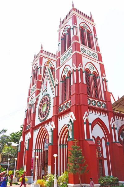 Sagrado Corazón Iglesia ponducherry tamil nadu india —  Fotos de Stock