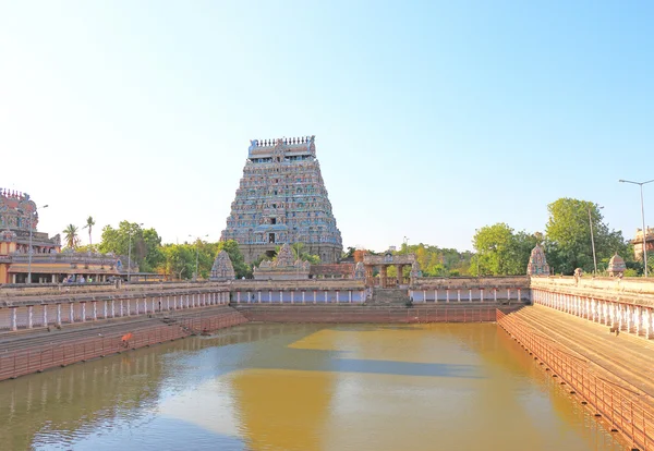 Massive ancient temple complex chidambaram tamil nadu india — Stock Photo, Image