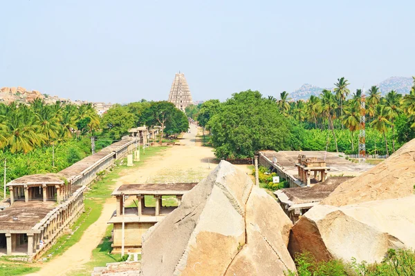 Situs Warisan Dunia UNESCO Hampi yang luar biasa dan besar Karnataka — Stok Foto