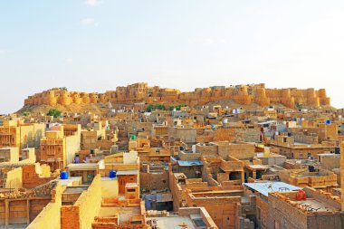 Jaisalmer Hindistan çevresinde eski binalar
