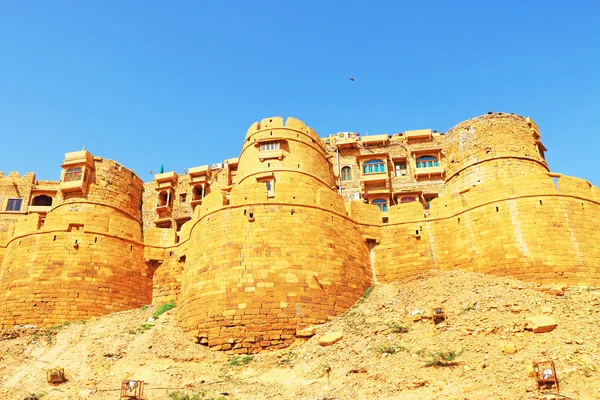 Hypnotische gouden Jaisalmer fort, rajasthan, india — Stockfoto