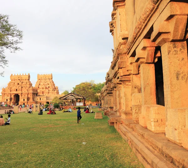 Brihadeshwara 寺院、庭園、タンジョール タンジャーヴール タミル ・ ナードゥ州私 — ストック写真