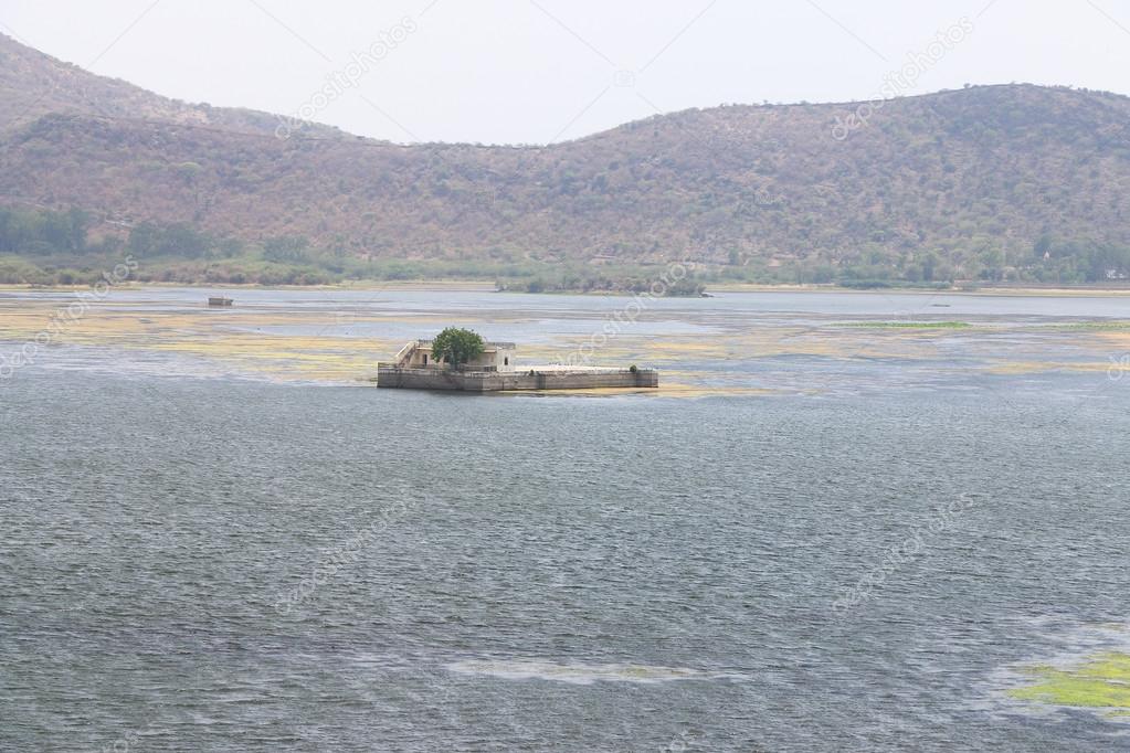 Floating hotel on lake in udaipur india