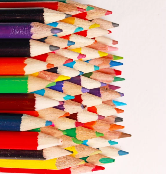 Відображення кольорових олівців — стокове фото
