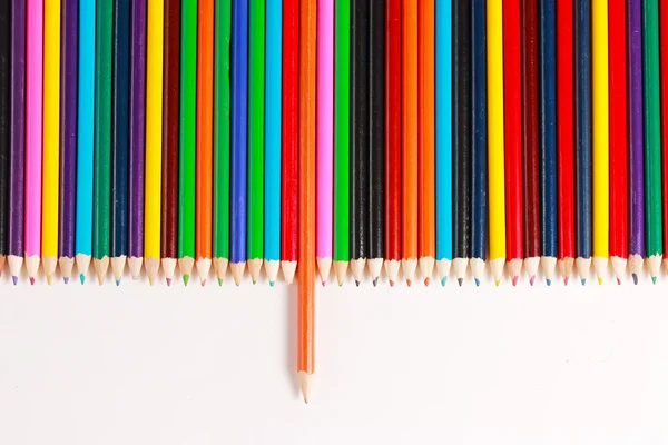 A display of colored pencils — Stock Photo, Image