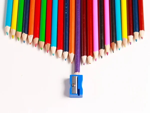 A display of colored pencils — Stock Photo, Image