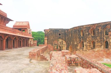 Büyük Fatehpur Sikri Kalesi ve karmaşık Uttar Pradesh Hindistan