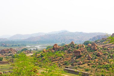 Astounding and huge Hampi  UNESCO World Heritage Site Karnataka  clipart