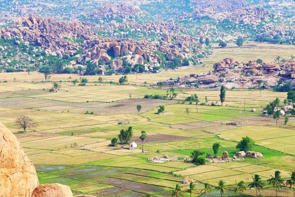 Utsugning og enorme Hampi UNESCO Verdensarvsted Karnatak – stockfoto