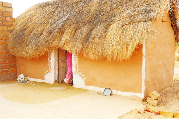 Pustynia dom w miejscowości thor pustynia Indii — Zdjęcie stockowe